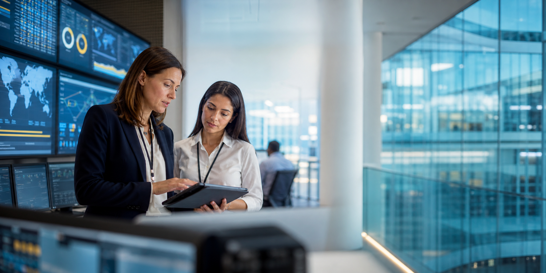 IT security professionals reviewing infrastructure